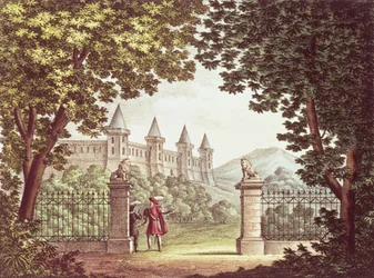The Gardens of Windsor Castle, set design for the opera 